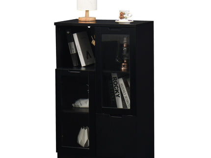 Modern Cabinet With Glass Doors And Drawer