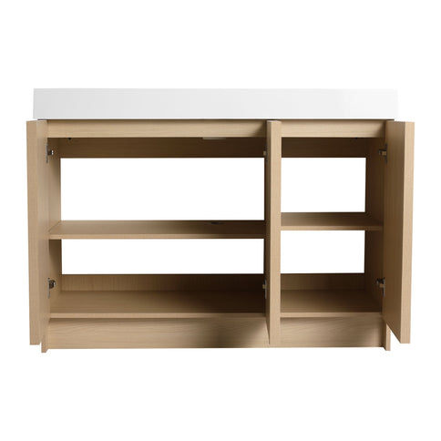 Freestanding Bathroom Vanity With Resin Sink & Soft Close Cabinet Doors