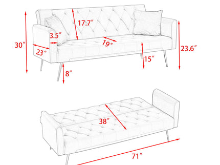 Convertible Double Folding Living Room Sofa Bed