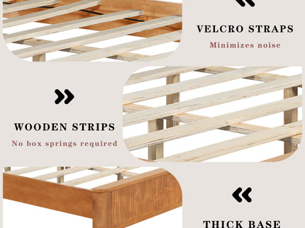 Platform Bed Frame & Tall Headboard