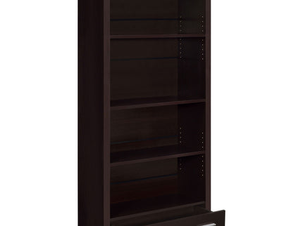 Maureen - 5 Shelf Bookcase With Drawer - Cappuccino