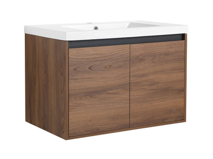 Bathroom Vanity Set With Resin Countertop Sink And 2 Doors, Engineered Wood