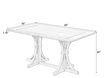 Dining Table With Trestle Base