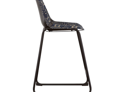 Claire - Canvas Upholstered Counter Chair (Set of 2) - Blue