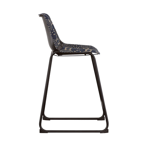 Claire - Canvas Upholstered Counter Chair (Set of 2) - Blue