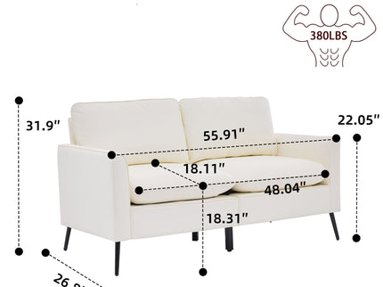 Upholstered Loveseat, For Living Room