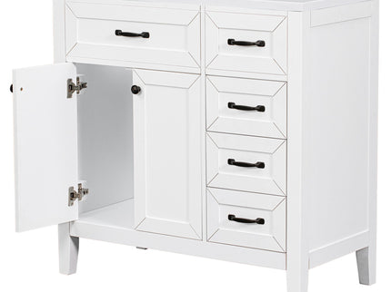 Modern Bathroom Vanity With Sink, Freestanding With Drawers And Doors