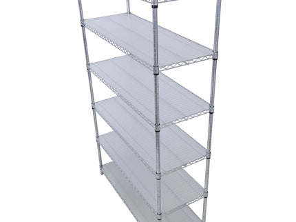 6 Tier 6000Lbs Capacity Nsf Metal Shelf Wire Shelving Unit, Heavy Duty Adjustable Storage Rack With Wheels & Shelf Liners For Commercial Grade Utility Steel Storage Rack