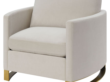 Rufo - Upholstered Curved Track Arm Chair - Beige