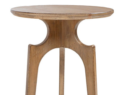 Carmel - Round Side Table - Antique Brown