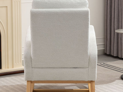 Accent Rocking Chair With Footrest, High Back