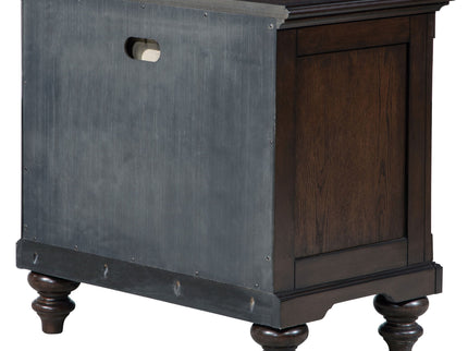 Berwick - 1 Drawer Nightstand With Open Cubby - Dark Oak