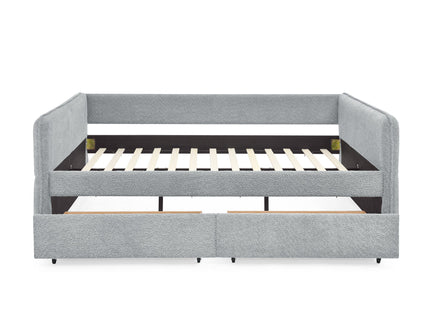 Upholstered Daybed & 2 Drawers