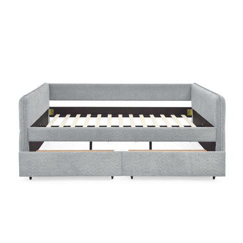 Upholstered Daybed & 2 Drawers