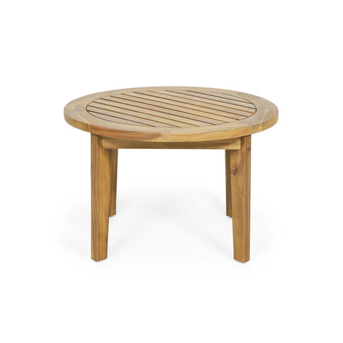 Patio Furniture Set, Outdoor Acacia Wood Patio Club Chair With Table