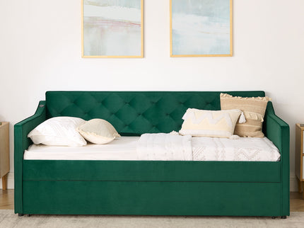 Daybed With Pop Up Trundle And USB Charging Armrest