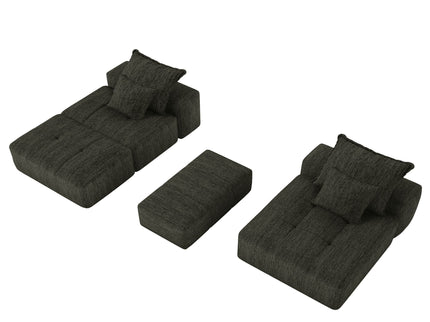 Modern Oversized Diy Combination Modular Sectional Sofa With Pillows