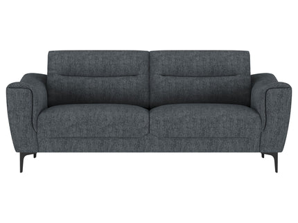 Oberle - 2 Piece Upholstered Sofa Set With Pocket Coil Seating - Charcoal