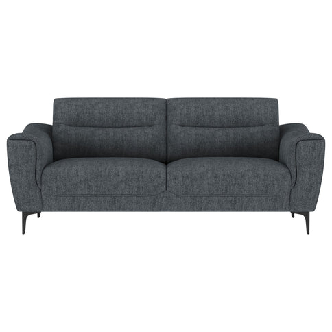 Oberle - 2 Piece Upholstered Sofa Set With Pocket Coil Seating - Charcoal