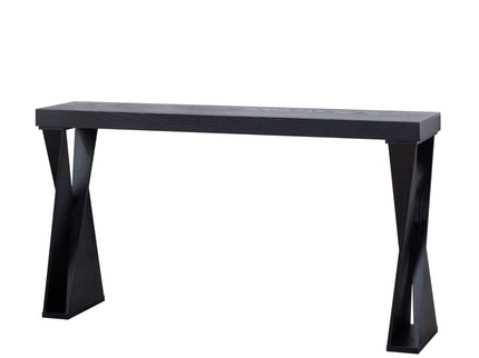 Console Table With Crossed Legs For Hallway - Black