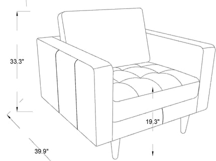 Catherine - Lounge Chair - Brown / Tan