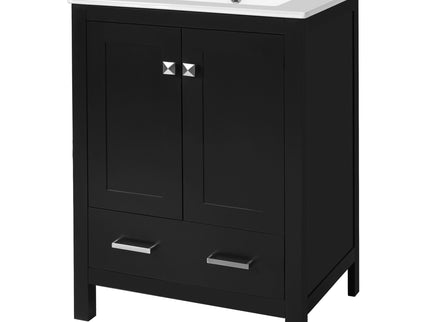 Bathroom Vanity With Integrated Undermount Ceramic Sink, 2 Doors And 1 Drawer, Soft Close Hinges
