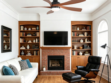 52" Ceiling Fan With 3 Color Dimmable LED Light, DC Reversible Motor, 6 Speed Settings