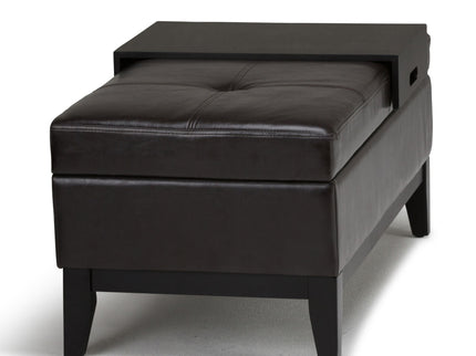 Oregon - Contemporary Storage Ottoman Bench With Tray