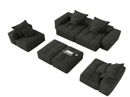 Modern Oversized Diy Combination Modular Sectional Sofa With Pillows