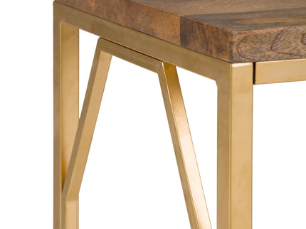Selma - Handcrafted Metal And Wood Accent Table