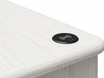 Selena - Double Pedestal Desk - Rustic White