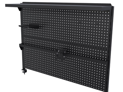 Clamp On Desk Pegboard With Single Monitor Stand