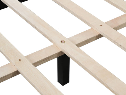 Modern Upholstered Platform Bed Frame With Built-In Reading Lights
