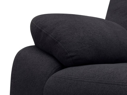 3 Seat Manual Reclining Sofa With Deep Recline - Black