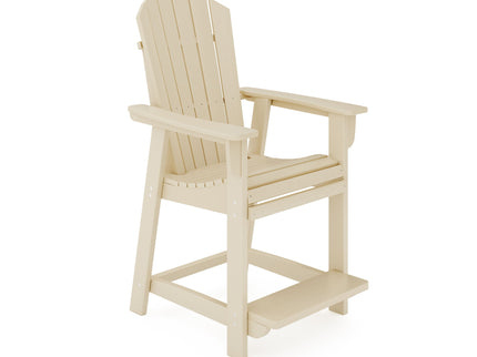 Adirondack Style Counter Chair Stylish HDPE Poly Lumber For Dining, Patio, And Garden Comfort