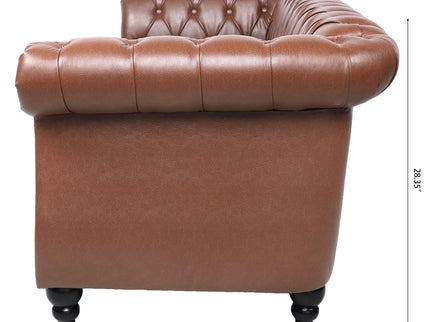 Rolled Arm Chesterfield 3 Seater Sofa