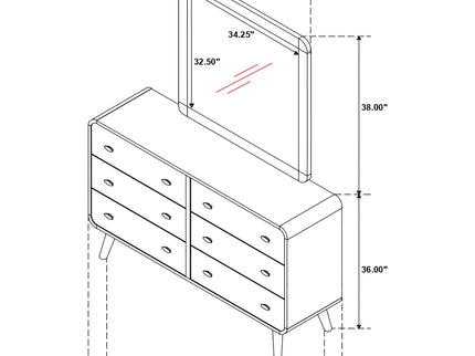 Winston - 6 Drawer Dresser With Mirror
