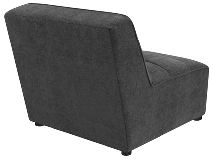 Ortega - Upholstered Armless Chair - Charcoal