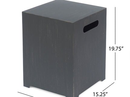 Modern Tank Holder Side Table With Powder Coated Frame