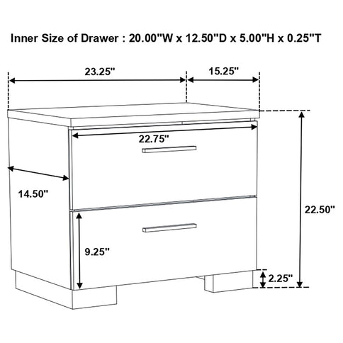 Dulcey - Bedroom Set With LED Lighting