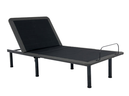 Twin Long Size Adjustable Bed Frame With Voice Activated Controls - Black