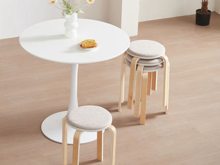 Stackable Round Backless Stools (Set of 4)