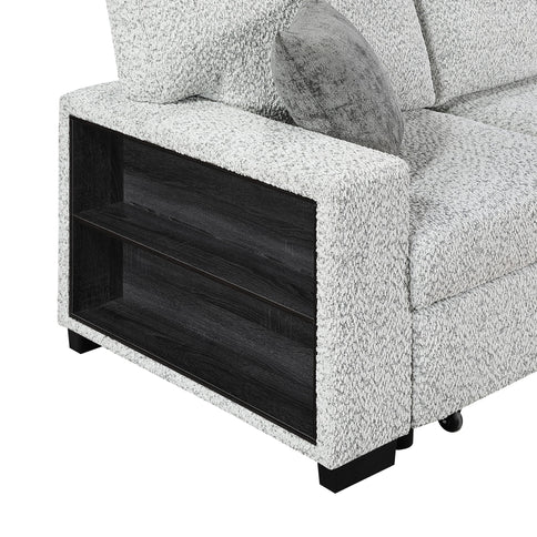 Prato - Sofa With Pull Out Sleeper And USB - Gray