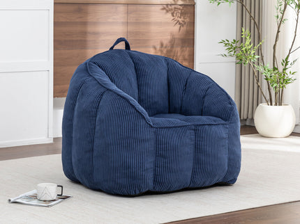 Giant Bean Bag Chair Sofa For Living Room - Dark Blue