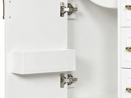 Modern Bathroom Vanity With Sink, Soft Close Doors, 3 Drawers
