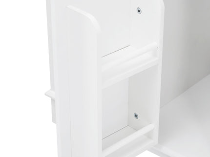 Bathroom Vanity With Sink, 6 Soft Close Drawers & Double Doors - White