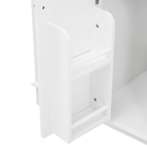 Bathroom Vanity & Sink, 6 Soft Close Drawers & Double Doors - White
