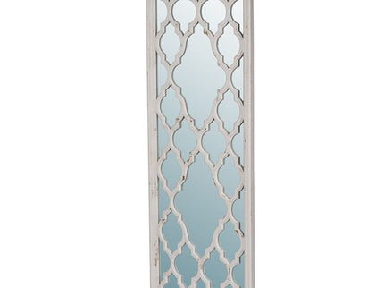 Distressed Floor Mirror, Full Body Mirror For Bathroom Bedroom Living Room - White