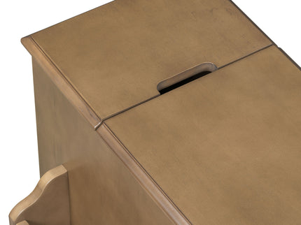 Vintage Flip Top Side Table With USB Ports
