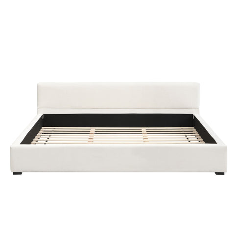 Elegant Wide Edge Bed With Soft Upholstered